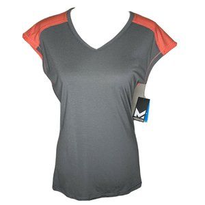 Mission VaporActive Open Back Top Gray Coral Small